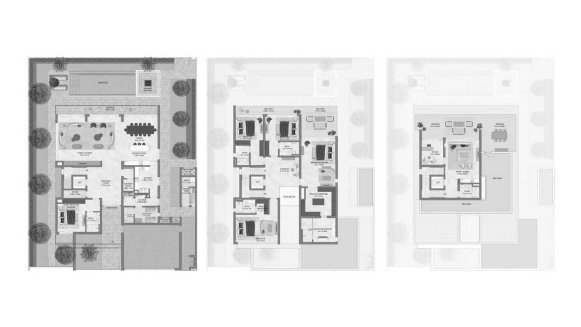 Планировка виллы 5 спален в ЖК Chevalia Estate 2 № 11007 (2D)